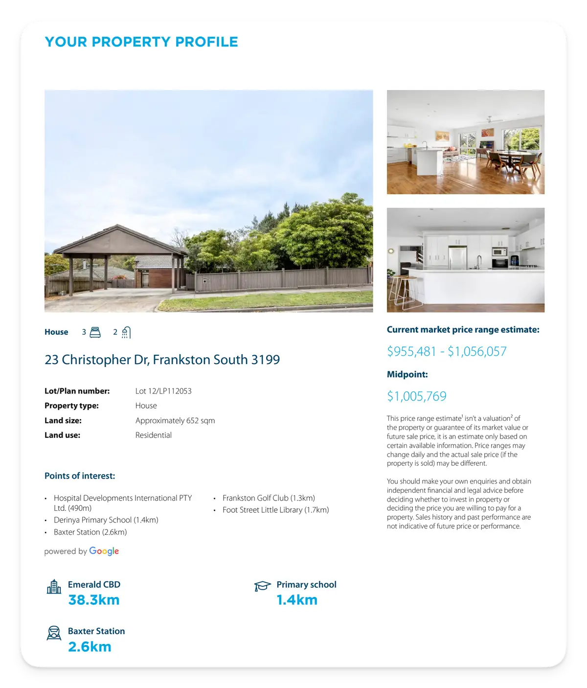ANZ Property Report Screenshot